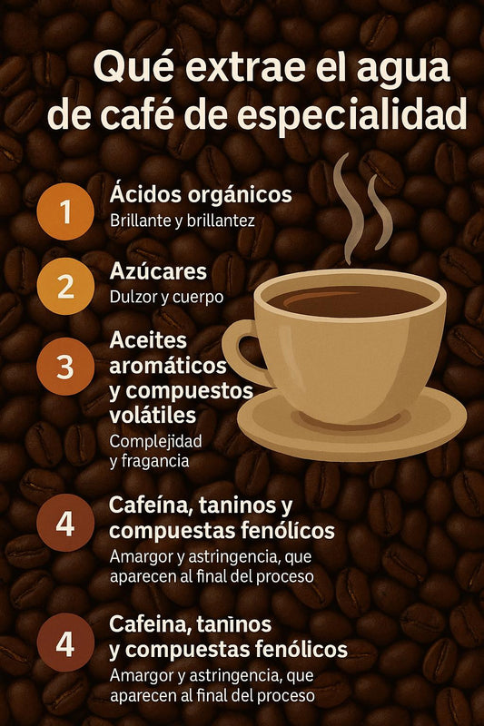 ¿Qué extrae el agua del café?